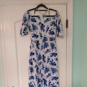 WHBM Floral Print Jumpsuit w Pockets
